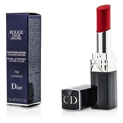 Christian Dior Rouge Dior Baume 758 Lys Rouge 0.11oz New 